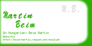 martin beim business card